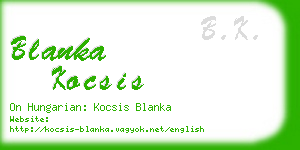 blanka kocsis business card